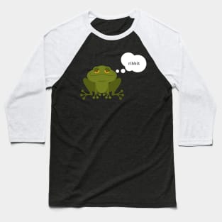 Cartoon Frog Ribbit Baseball T-Shirt